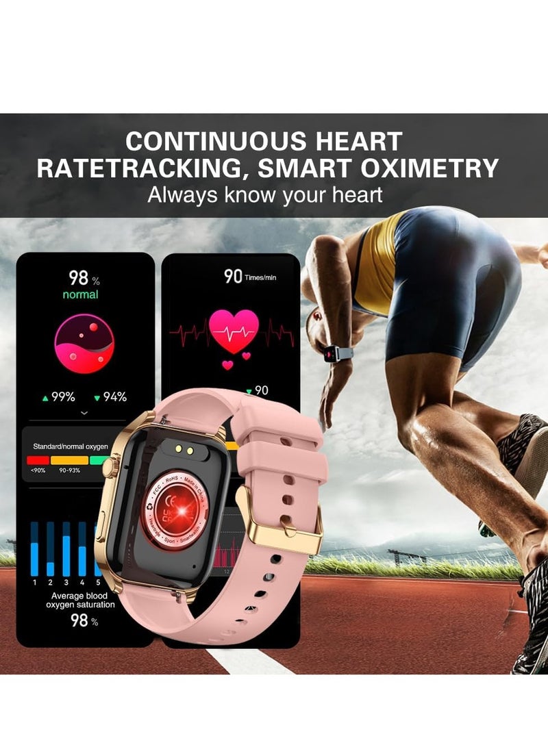 0TO1 TECH 1.91" Smart Watch for Men Women(Receive & Dial), 100+ Sports Modes Fitness Tracker with Heart Rate/SpO2/Blood Pressure/Sleep Monitor, Step Calorie Counter, IP68 Water Resistant Smartwatches (Pink) - Image 5