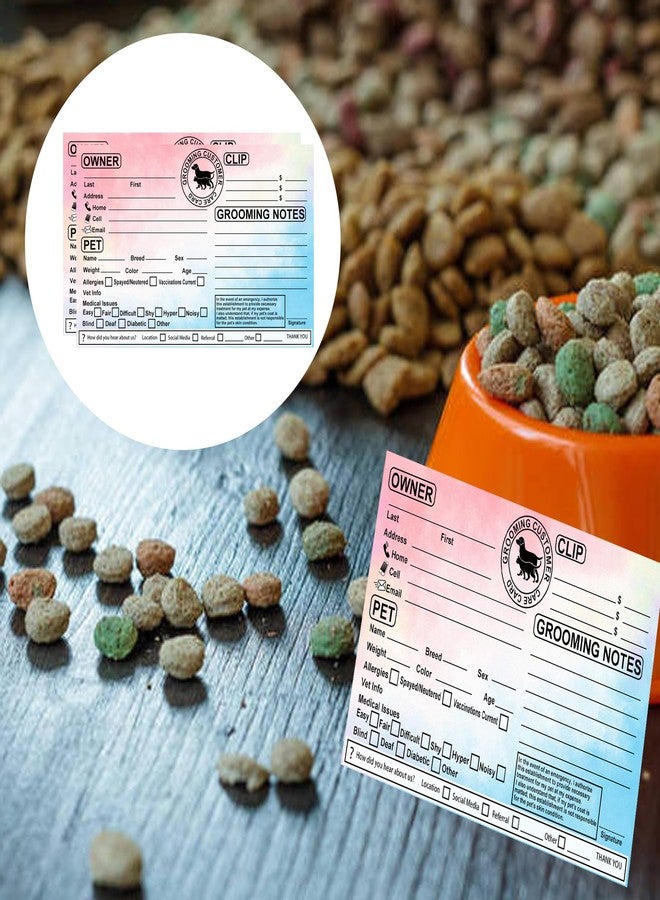 سمارستيكرس بطاقات معلومات عن العناية بالحيوانات الأليفة (قطط وكلاب) مقاس 8x5 بوصة، بطاقة بيانات العميل، بطاقة تسجيل الخدمة، بطاقة بيانات العمل، بطاقات صفحة العميل لمصففي الحيوانات الأليفة المحترفين، رعاية الكلاب، عبوة من 50 بطاقة (وردي) - Image 3