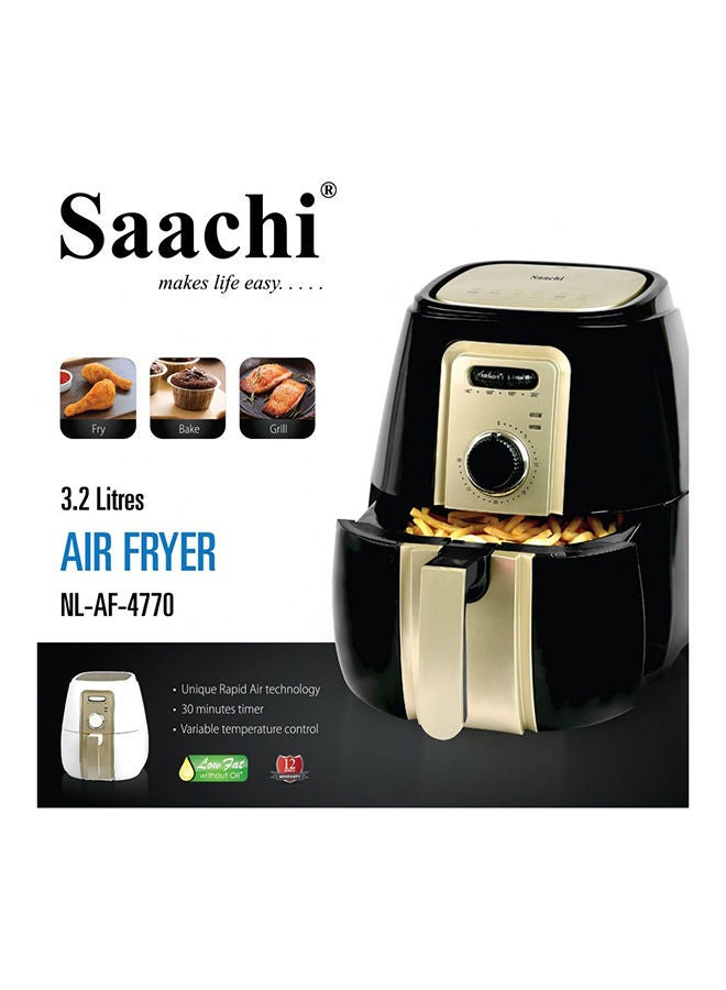 Saachi Air Fryer With Rapid Technology 3.2 L 1425 W NL-AF-4770 Black - Image 4