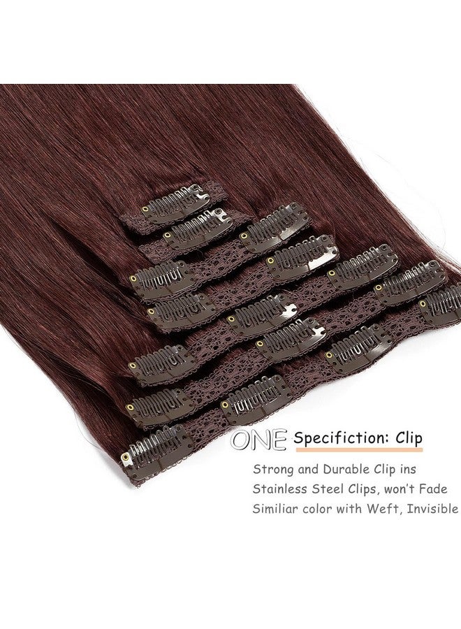 Caliee Hair Extenisons Clip In Human Hair Lace Clip In Hair Extensions Double Weft Seamless High Quanlity 7Pcs 120G Silky Straight Thick Hair Remy Hair Extensions Clip In Human Hair 18Inch - Image 2