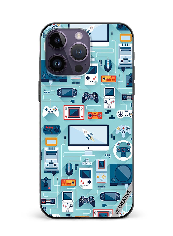 VR CREATIVE Protective Case Cover For Apple iPhone 16 Pro Ps 5 Remote Controls Design Multicolour - Image 1