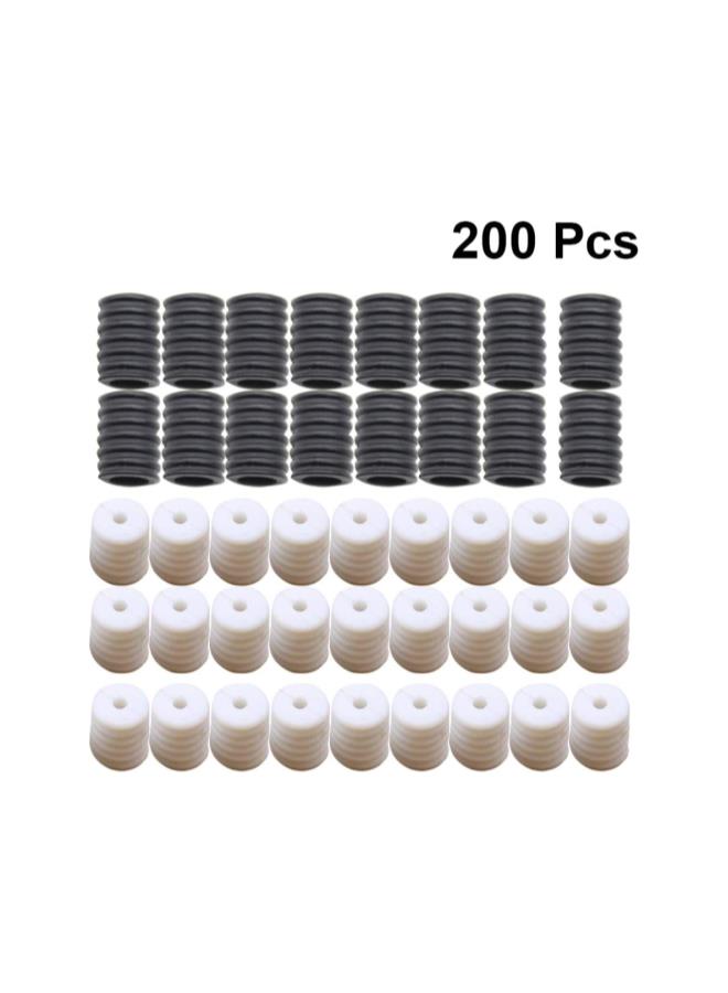 كلاراكو 200 قطعة من مشبك قابل للتعديل لقناع الأذن من أجل خياطة قناع DIY لصنع حبل (أسود وأبيض) - Image 2