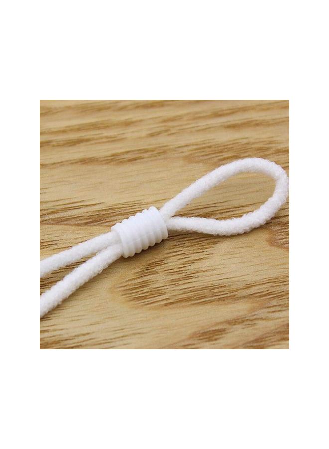 كلاراكو 200 قطعة من مشبك قابل للتعديل لقناع الأذن من أجل خياطة قناع DIY لصنع حبل (أسود وأبيض) - Image 5