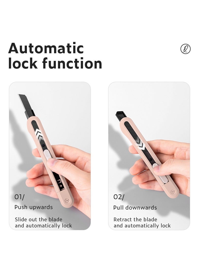 Deli Nusign ENS063 Snap-Off Utility Cutter with SK5 Edge - Pink - Image 4