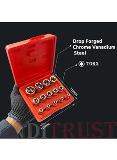 Inditrust INDITRUST Chrome Vanadium Steel 14Piece ETorx Premium Female Torx Socket SetUltimate Star Socket SetTorque Socket SetExternal Torx Socket SetE4 E5 E6 E7 E8 E10 E11 E12 E14 E16 E18 E20 E22 E24  - Image 5