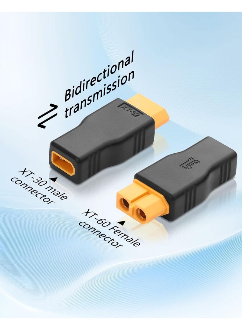 Arceyoo 2-Pack XT30 Male to XT60 Female Connector Adapter for RC FPV Drones, Lipo Batteries, and Chargers - Image 2