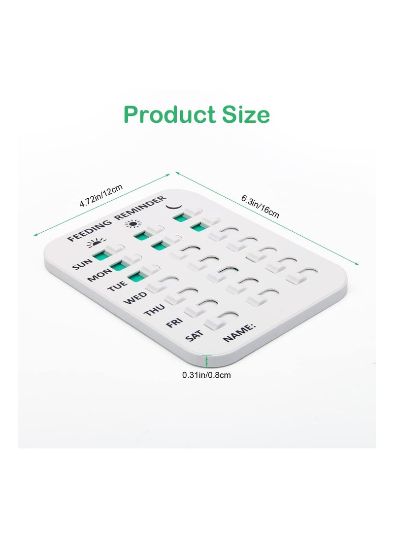 Dog Feeding Reminder, Magnetic, 3 Times A Day Schedule, Firm Mount to Avoid Overfeeding, Cat Feeding Chart Track with Magnets and Double-Sided Adhesive - Image 4