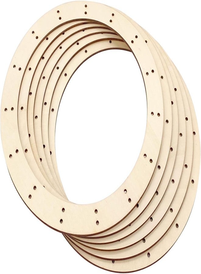 Curious Button Pack of 2 Wooden Wreath Rings | Unfinished Pine MDF Floral Hoop Garland Frame with 30 Holes | DIY Hanging Door Craft for Home Decor | DIY Wreath Making | 14 Inch by Curious Button - Image 4