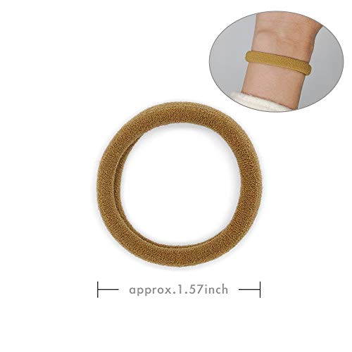 chkoodi 100 Pack Elastic Hair Ties for Women, Seamless Cotton Hair Bands, Ponytail Holders, Stretch Headband, Scrunchies Hair Accessories No Damage for Thick Hair - Image 4