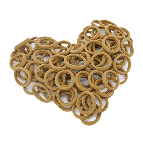 chkoodi 100 Pack Elastic Hair Ties for Women, Seamless Cotton Hair Bands, Ponytail Holders, Stretch Headband, Scrunchies Hair Accessories No Damage for Thick Hair - Image 1