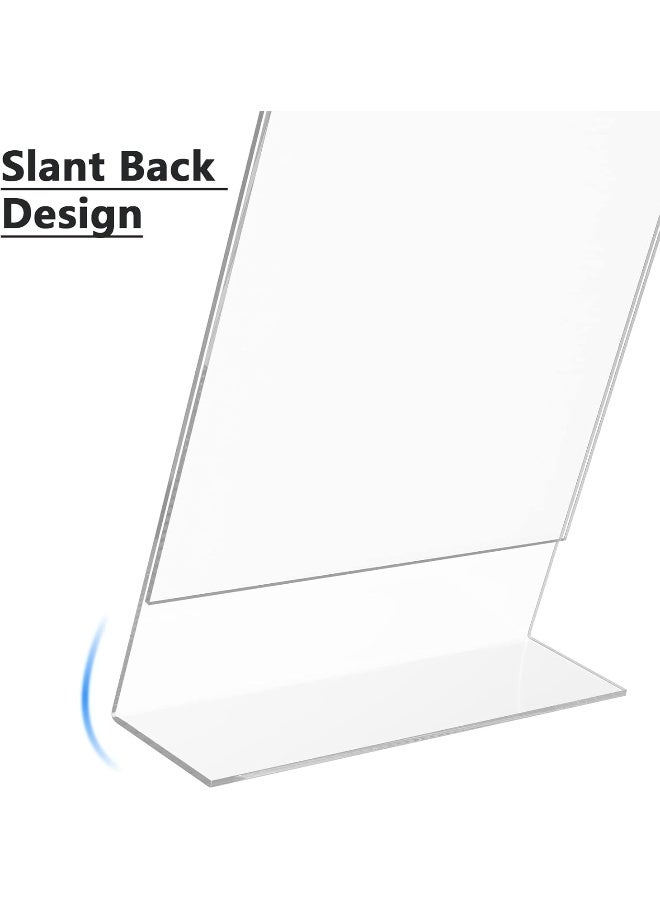 TPGP Acrylic Sign Holder 8.5 X 11 Slant Back Design Clear Sign Display Holder Plastic Display Stands - Pack Of 12 - Image 5