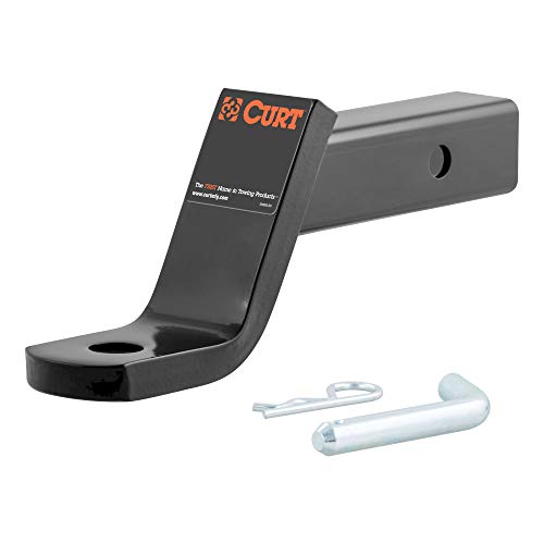 CURT 45052 وصلة سحب من الفئة 3 مع كرة السحب ودبوس، تناسب موصل 2 بوصة، 7,500 رطل، ثقب 1 بوصة، انخفاض 4 بوصة، ارتفاع 2 بوصة، طلاء مسحوق أسود لامع - Image 1