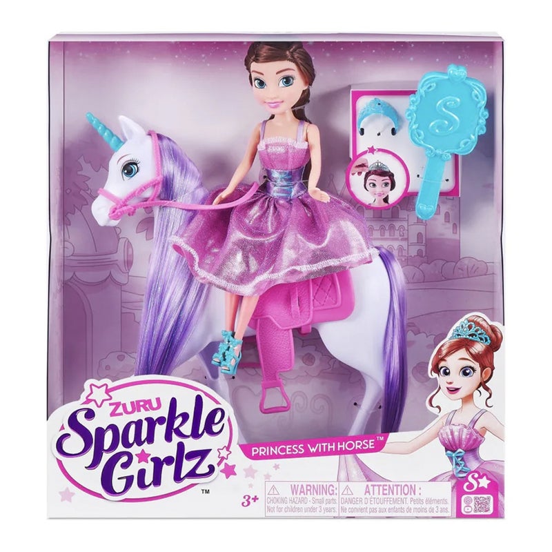 Zuru - Sparkle Girlz 10 Inch Princess Doll with Unicorn Playset - 10057 - Image 1