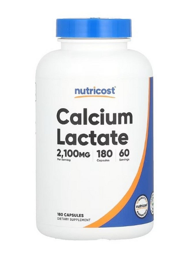 Nutricost Calcium Lactate 2100 Mg  180 Capsules 700 Mg Per Capsule - Image 1