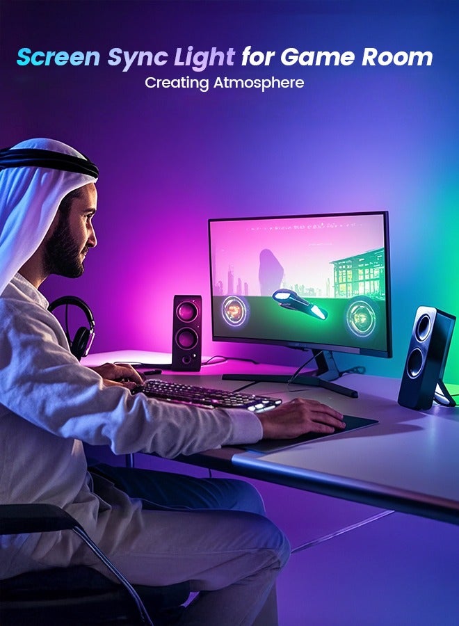 Lucky Kids 27-Inch Monitor RGB LED Backlight Immersive Screen & Music Sync for Gaming & Movies USB Powered Software Control - Image 2