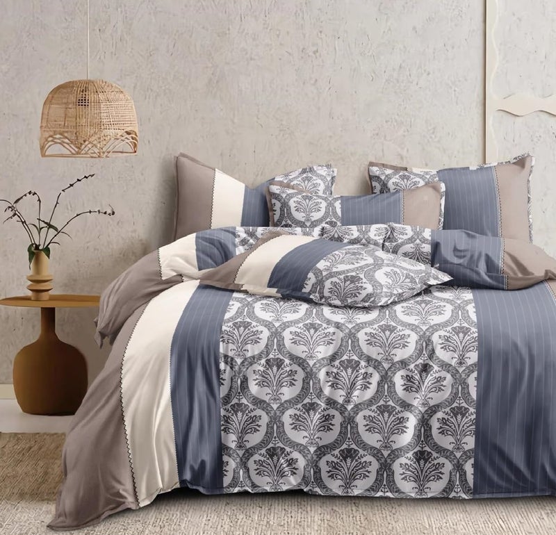 Laying Style™ 1 Reversible Comforter Super King Size 108 x 108 Both Side Same Print 1 Bedsheet King Size 108 * 108 inches and 2 Pillow Cover 4 Pieces Bedding Set | AC Quilt | AC Dohar (Design-23) - Image 5
