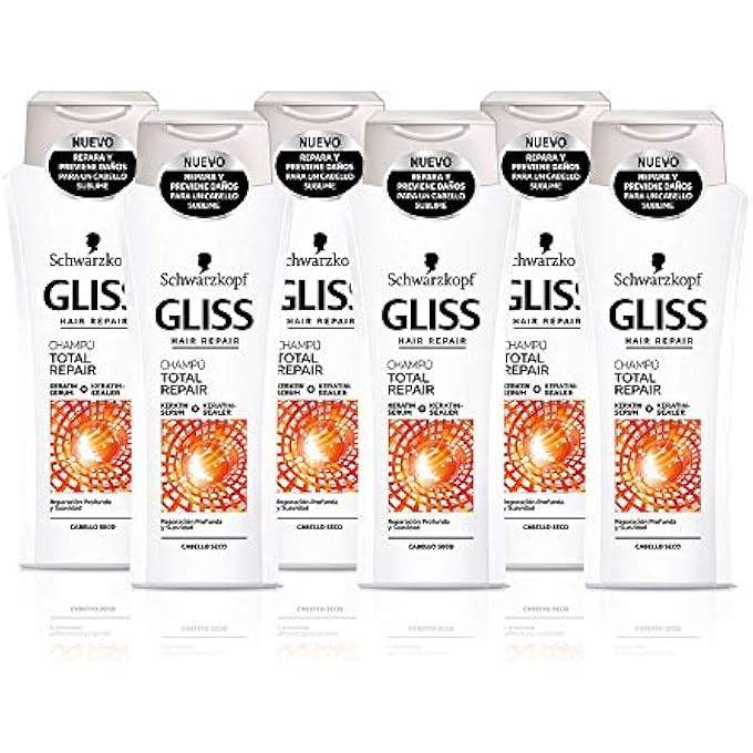 Gliss SHAMPOO TOTAL REPAIR - PACK OF 6 X 250 ML - TOTAL 1500 ML - Image 2