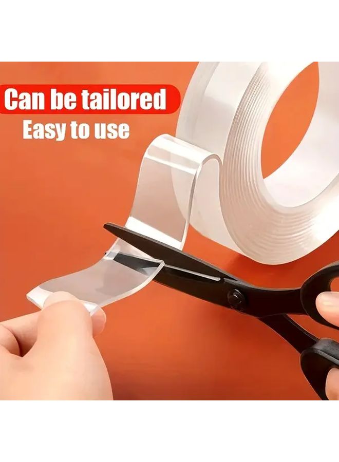 Heavy Duty Double Sided Adhesive Tape 500cm x 5cm Transparent Removable Strong Bonding - Image 4
