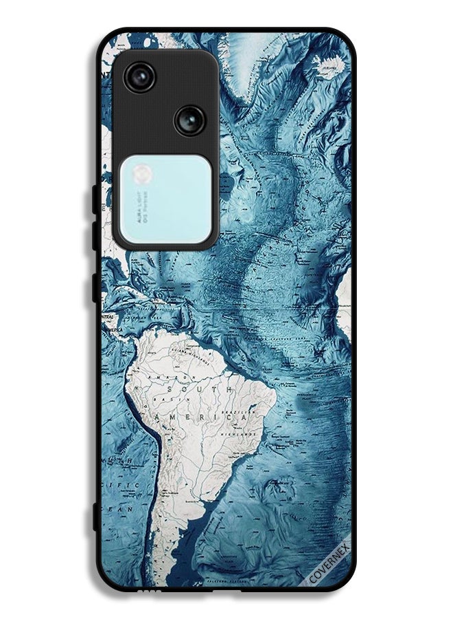 Covernex Vivo S18 5G Protective Case Cover Map Art - Image 1