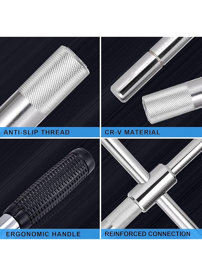 Universal Extended Lug Wrench, 4-Way 25-Inch Tire Iron Nut Wrenchs Set With Storage Bag And Standard Lug Nut Remover (17Mm/19Mm,21Mm/23Mm) For Heavy Duty Cross Wrench - Image 4