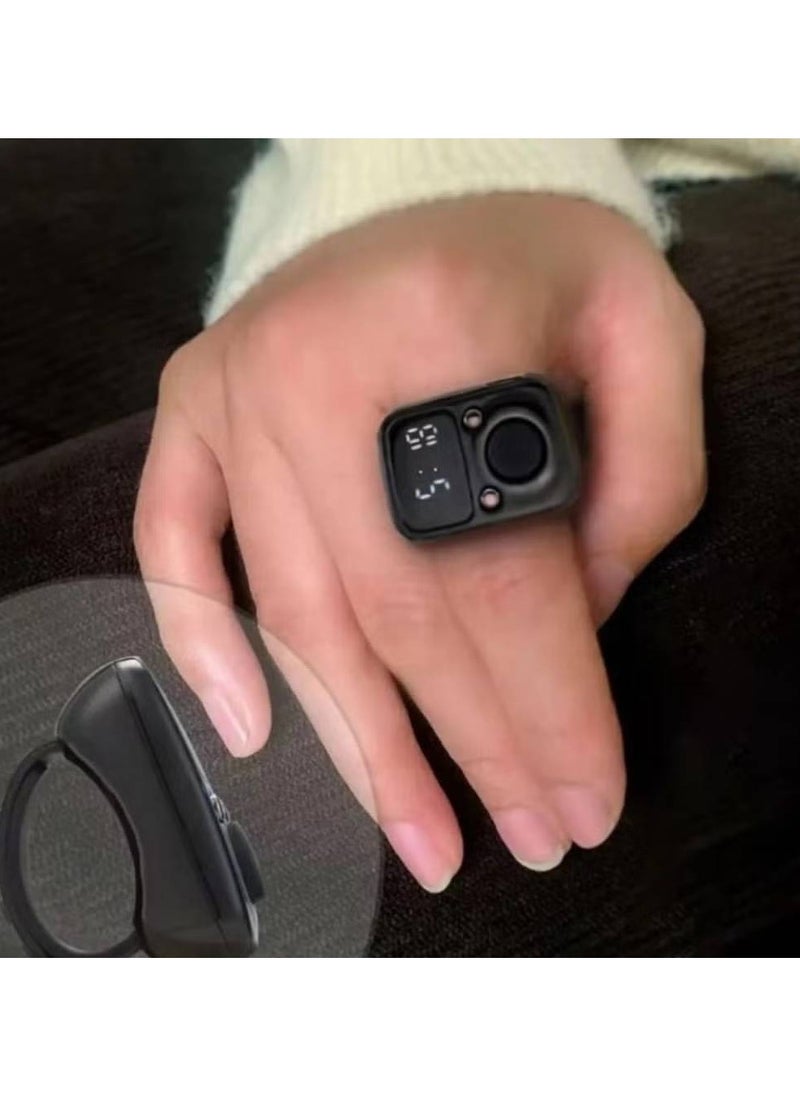 LIXES - Digital Tasbeeh Ring with LCD Display Screen - Accurate Prayer Counter, Lightweight & Ergonomic Design, Ideal for Daily Use, Perfect Gift for Spiritual Practices and Counting Dhikr (black) - Image 1