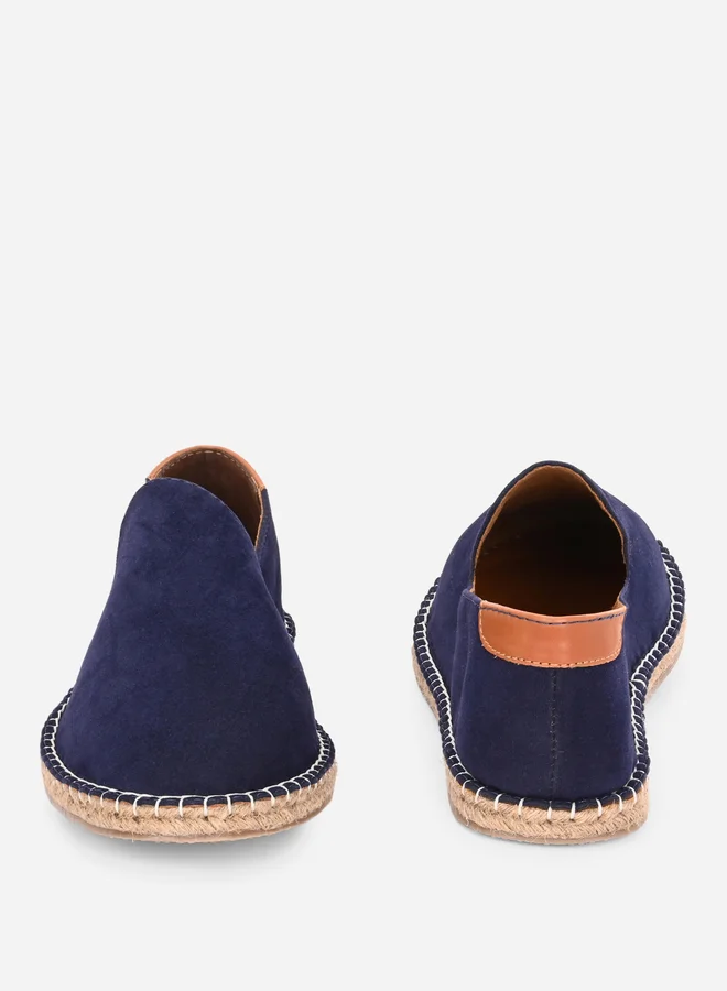 Styli Contrast Stitch Detail Slip On Espadrilles