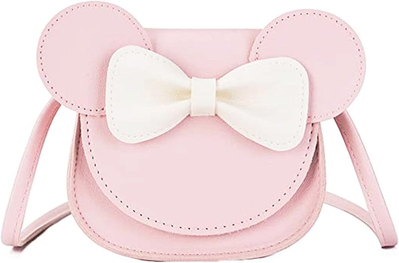 xperry Little Girls Toddlers Mini Crossbody Shoulder Bag Coin Purse with Cute Mouse Ear Bowknot - Image 1