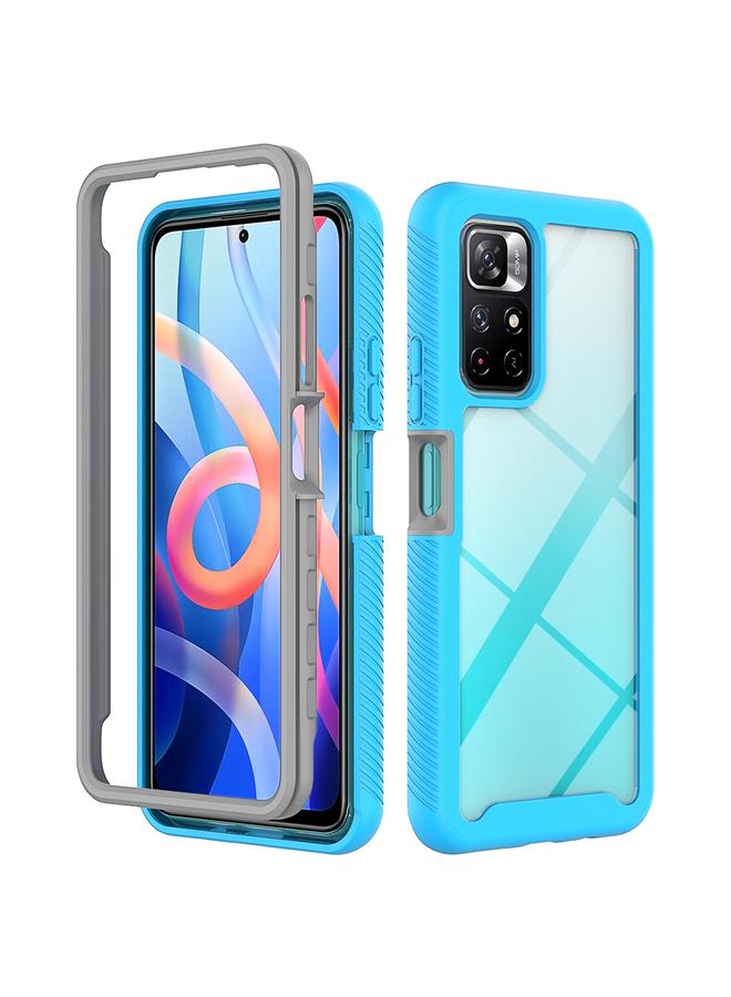 The Bros Case For Xiaomi Poco M4 Pro 5G / Redmi Note 11S 5G Starry Sky Solid Color Shockproof TPU Clear PC Phone Case
