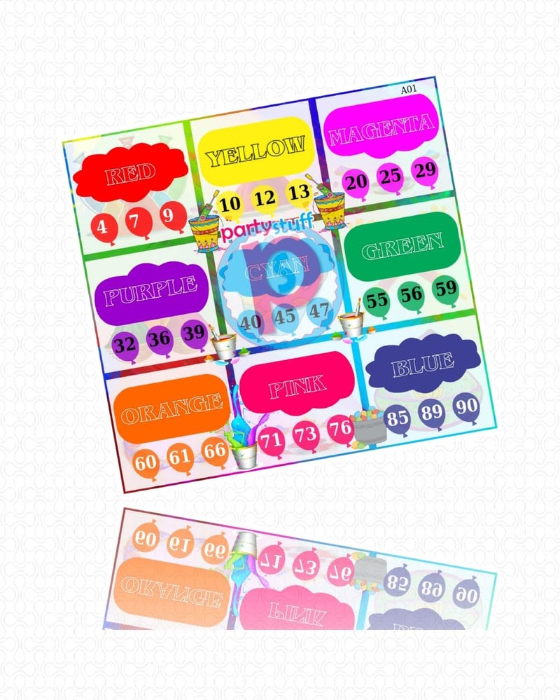 PartyStuff Tambola Housie - Holi kukuba 17 (18 Piece) - Image 2