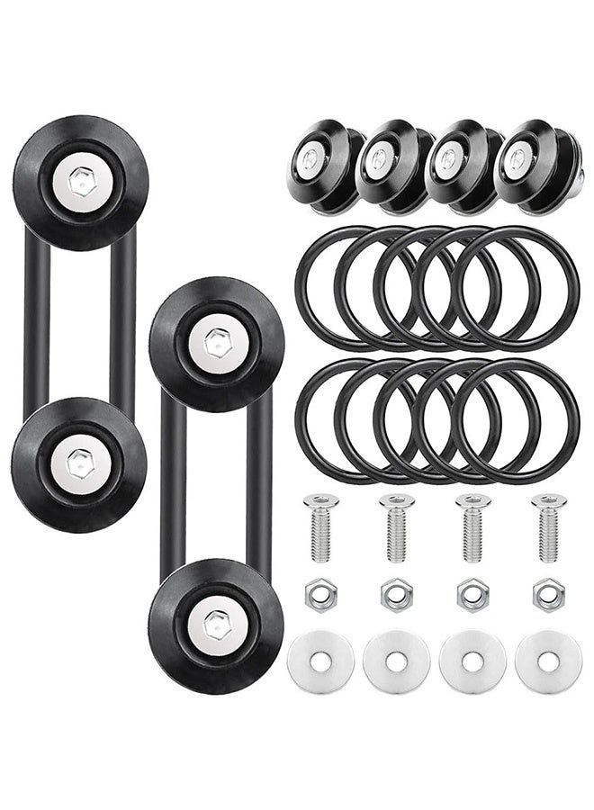 Peachjoy Bumper Trunk Quick Release Front Rear Bumper Fastener Kit,2 Set,Black - Image 1