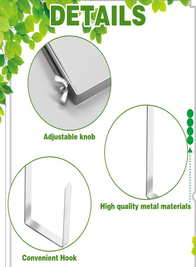 كانيفا قطعتان من علاقات أكاليل شواهد القبور لعيد الميلاد، حوامل خطافات أكاليل القبور قابلة للتعديل لتزيين شواهد القبور (6.2-11 بوصة) - Image 2