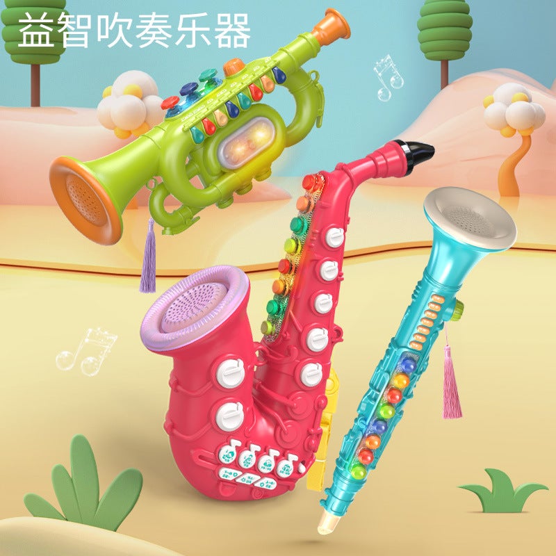 Children'S Multifunctional Toy Saxophone Playing Music Clarinet Trumpet Artificial Musical Instrument Baby Music Early Education 3+ - Image 2