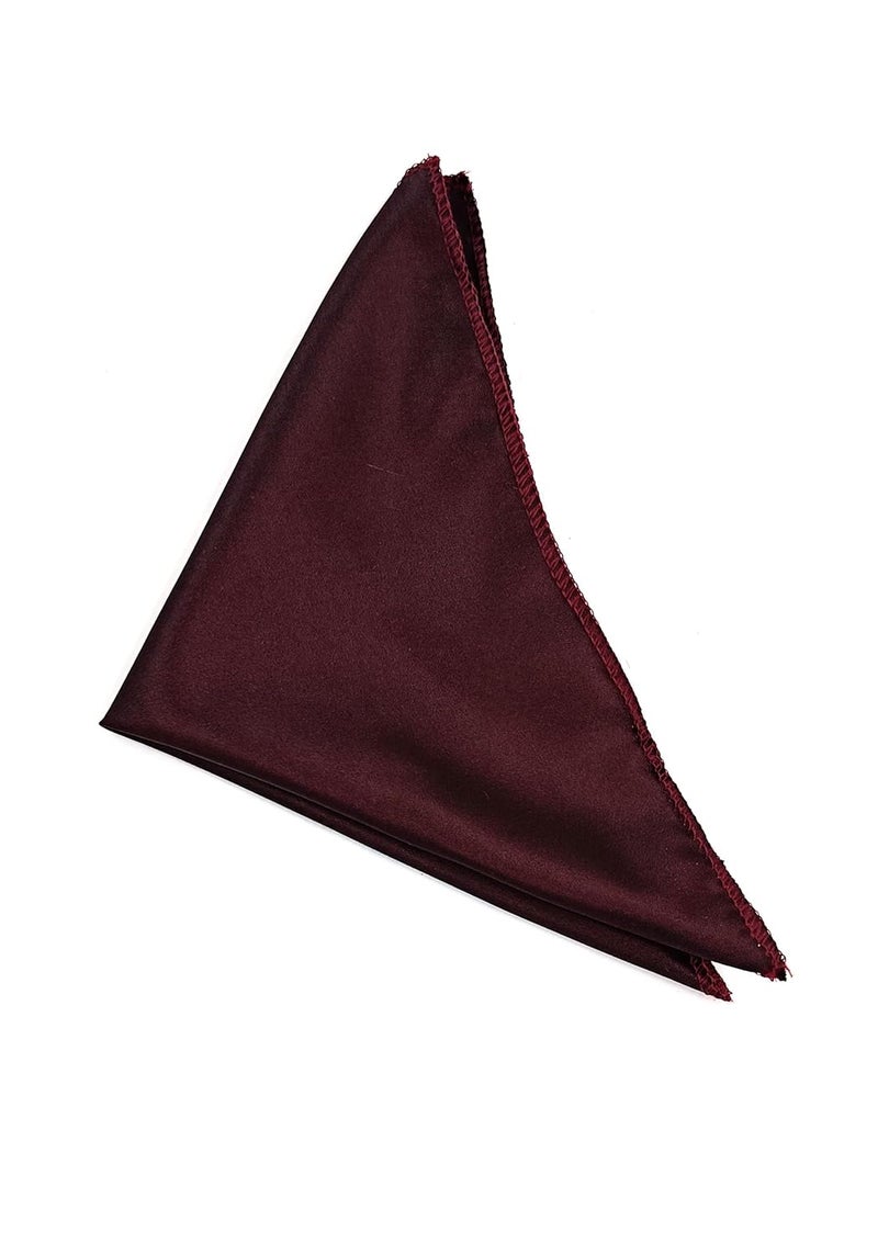 UTF Store Mens Solid Color Double Fold Pre-tied Bow Tie and Pocket Square Cufflink Set - Image 2