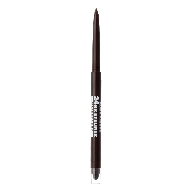 Ruby Kisses Waterproof Eyeliner, 24HR Waterproof Long-Lasting Mechanical Eyeliner Pencil with Built-in Sharpener, Smudgeproof 3 Pack (Dark Brown) - Image 2