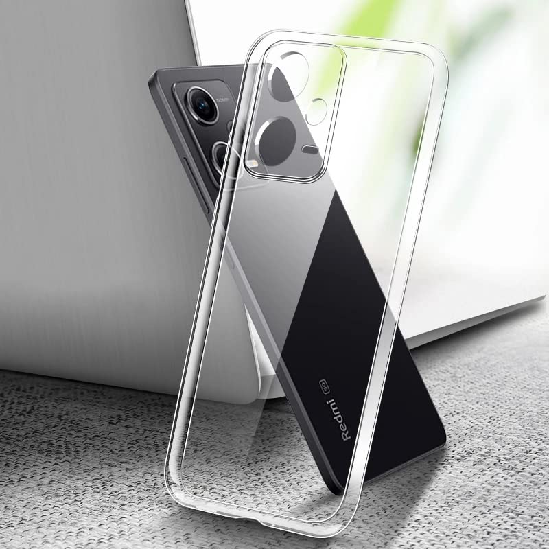 REALCASE Silicone Redmi Note 12/Poco X5 5G Back Cover Case | Scratch Resistant Protective Crystal Clear Transparent | Shock Proof Bumper Back Cover Case For Redmi Note 12/ Xiaomi Poco X5 5G - Image 3
