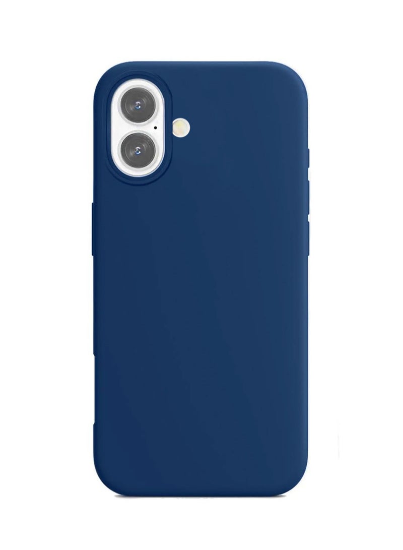 Wtech Apple iPhone 16 2024 Premium Liquid Silicone Case Cover - Navy Blue