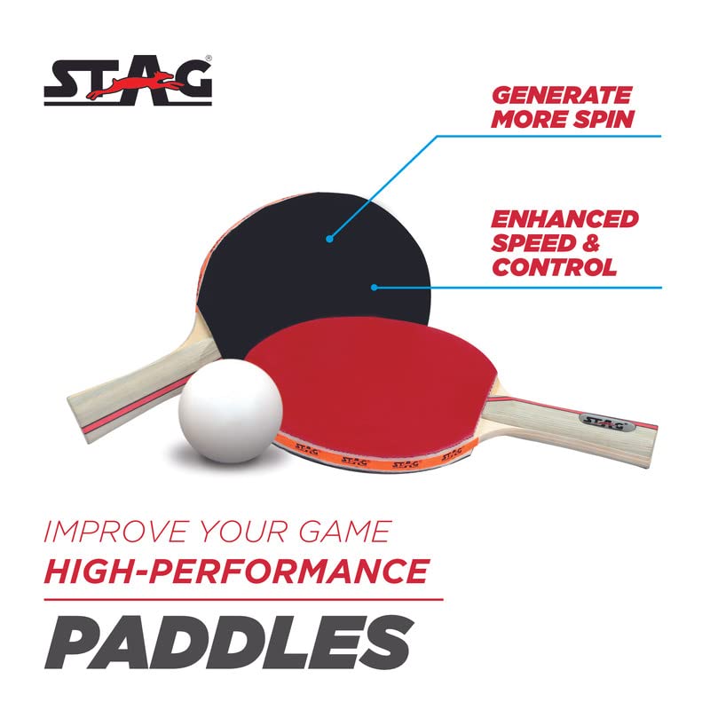 STAG Iconic Smash Table Tennis Playset | 2 Racquets & 3 ABS Balls | Intermediate Ping Pong Set for Training & Competitive Play | Durable, Lightweight & Easy to Use - Image 5