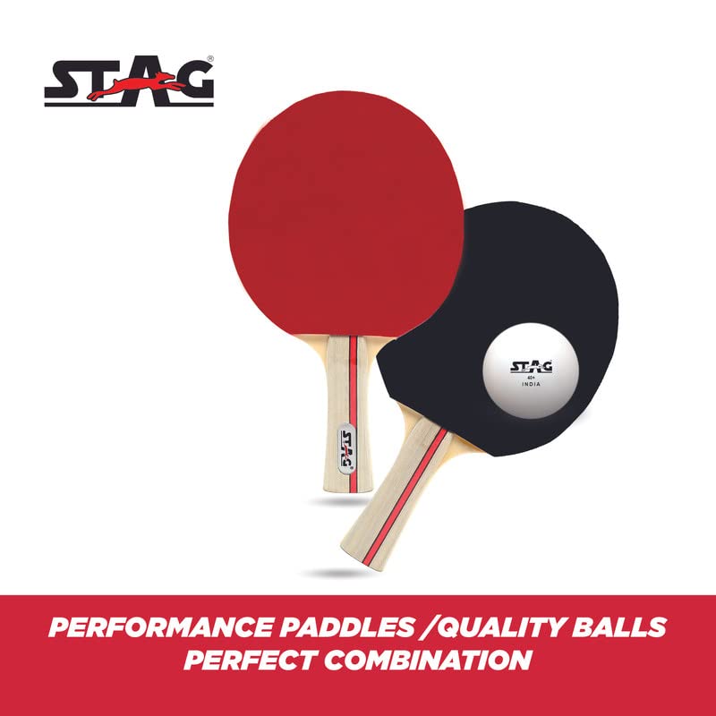 STAG Iconic Smash Table Tennis Playset | 2 Racquets & 3 ABS Balls | Intermediate Ping Pong Set for Training & Competitive Play | Durable, Lightweight & Easy to Use - Image 3