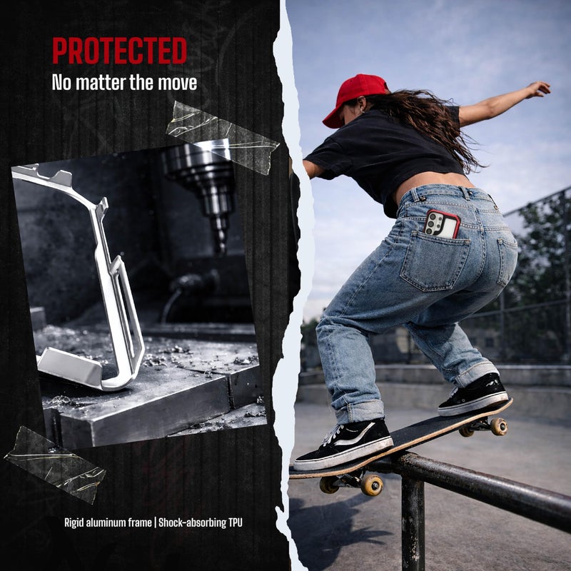 Ghostek Atomic Slim Samsung Galaxy S26 Ultra Case MagSafe Compatible, Magnetic Clear Heavy Duty Metal Cover Designed for 2026 S26Ultra (6.9") (Red) - Image 4