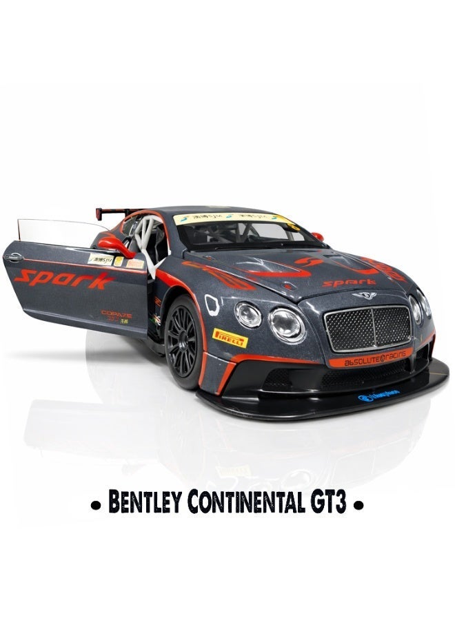 BENTLEY Continental GT3 Diecast Model 1:24 Scale – Official Licensed Edition with Opening Doors & LED Lights - Image 1