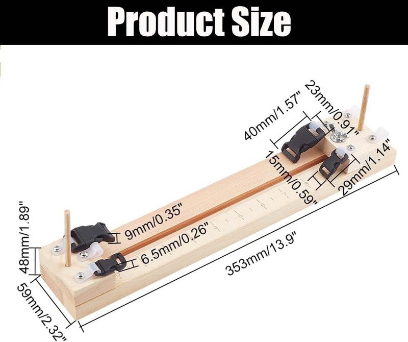 Yerleomit Paracord Jig Bracelet Maker Machine, Wooden Paracord Jig Accessories Bracelet Machine Wooden Frame Kit DIY Knitting Bracelet - Image 1