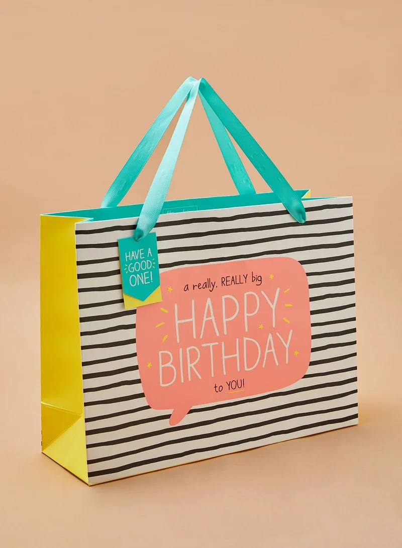 Happy Jackson Big Neon Birthday Gift Bag