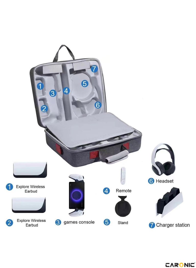 CARONIC PS5 Carrying Case Travel Storage Bag Compatible With Playstation 5 Slim - Image 4