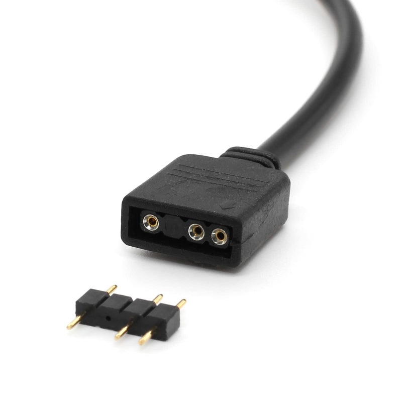 Jstincal 1-to-3 ARGB Splitter Cable, ARGB Cable, 5V 3 Pin Addressable RGB Splitter Extension Cable ARGB LED Sync Cable for Extend PC Computer ARGB Fans Or ARGB LED Series (2 Pack) - Image 4