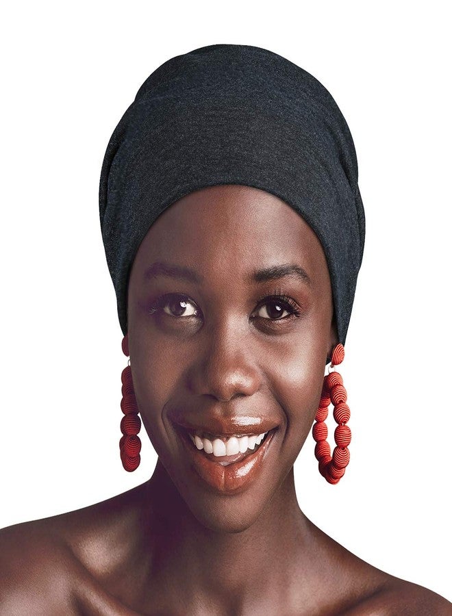 Heerf Satin Bonnet Silk Lined Sleep Cap Hair Cover Frizzy Hair Beanie Adjustable Slouchy Night Cap Dark Gray - Image 2