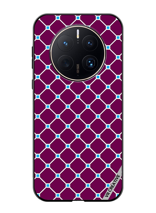 VR CREATIVE Protective Case Cover For Huawei Mate 50 Pro Abstract Crossed Lines Seamless Patternn Design Multicolour - Image 1