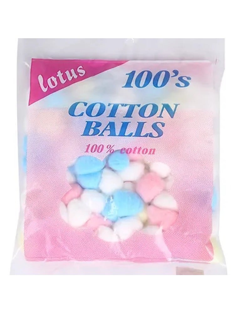 Lotus 100% Pure Cotton Ball - 100 Pcs - Image 1