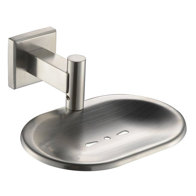 Leyden Bathroom Toilet Soap Dish Silver Soap Holder for Shower Stainless Steel Wall Mount Brushed Nickel Finish Rustproof