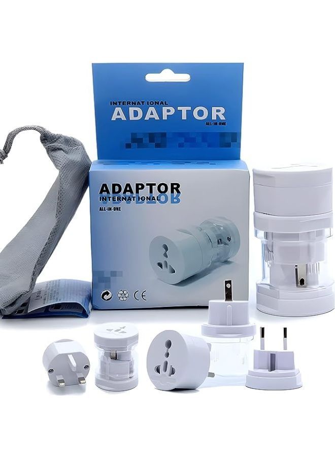 Global Travel Adapter All in One wall AC power plug for EU, USA, UAE Australia International Converter - Image 1