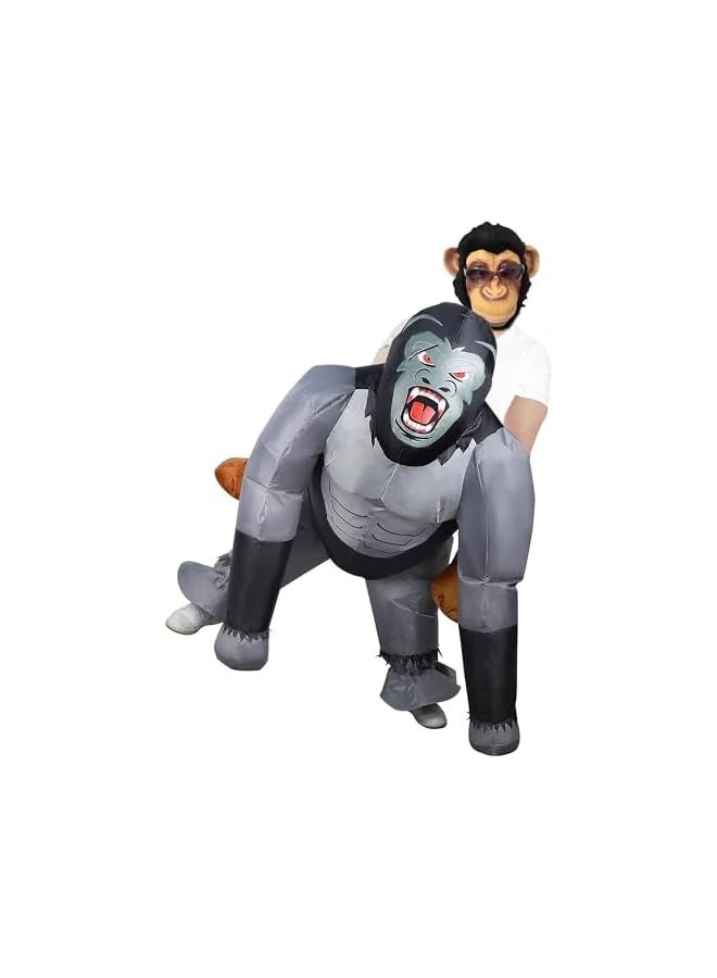 Funny Costume, Inflatable Ride-on Gorilla Costume Air Blown Fancy Pants for Adults Role Play Holiday Costume Party - Image 3